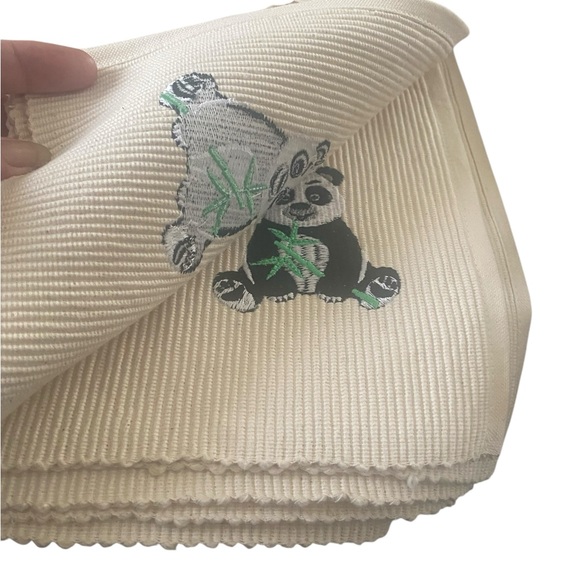 80s panda Washington DC National Zoo Cotton Wine tote Lot 1980s 11 Pieces Vtg - Picture 2 of 11